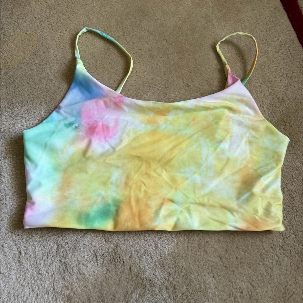 Alice + Olivia Multicolor Tie-Dye Crop Top